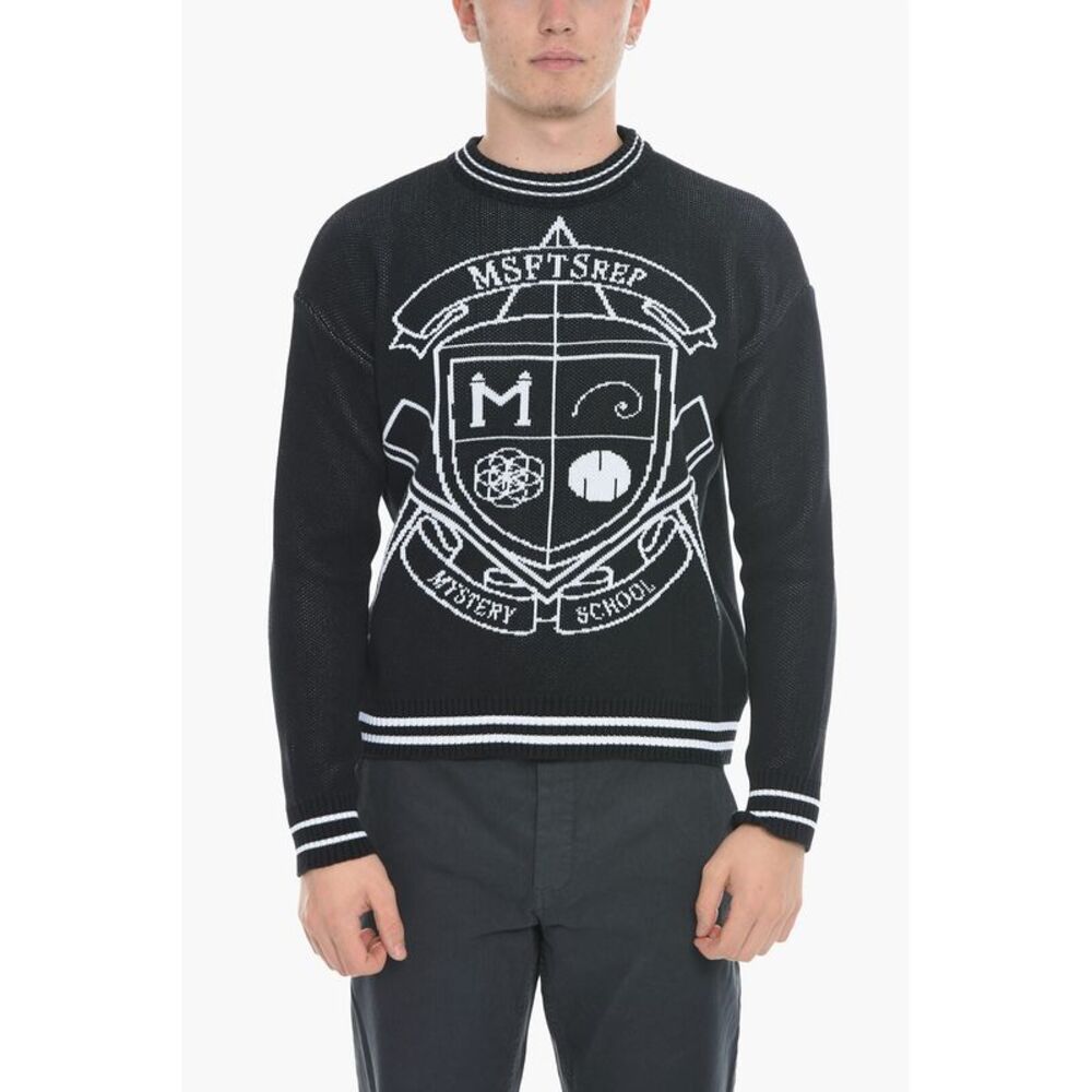 Organic Cotton Crewneck with Contrast Embroidery